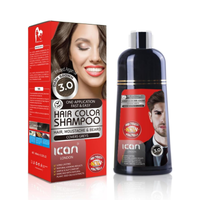 ican London Hair Color Shampoo – Dark Brown 3.0