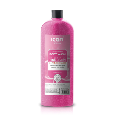 ican London Exfoliating Pink Lemon and Mandarin Orange Brightening Body Wash